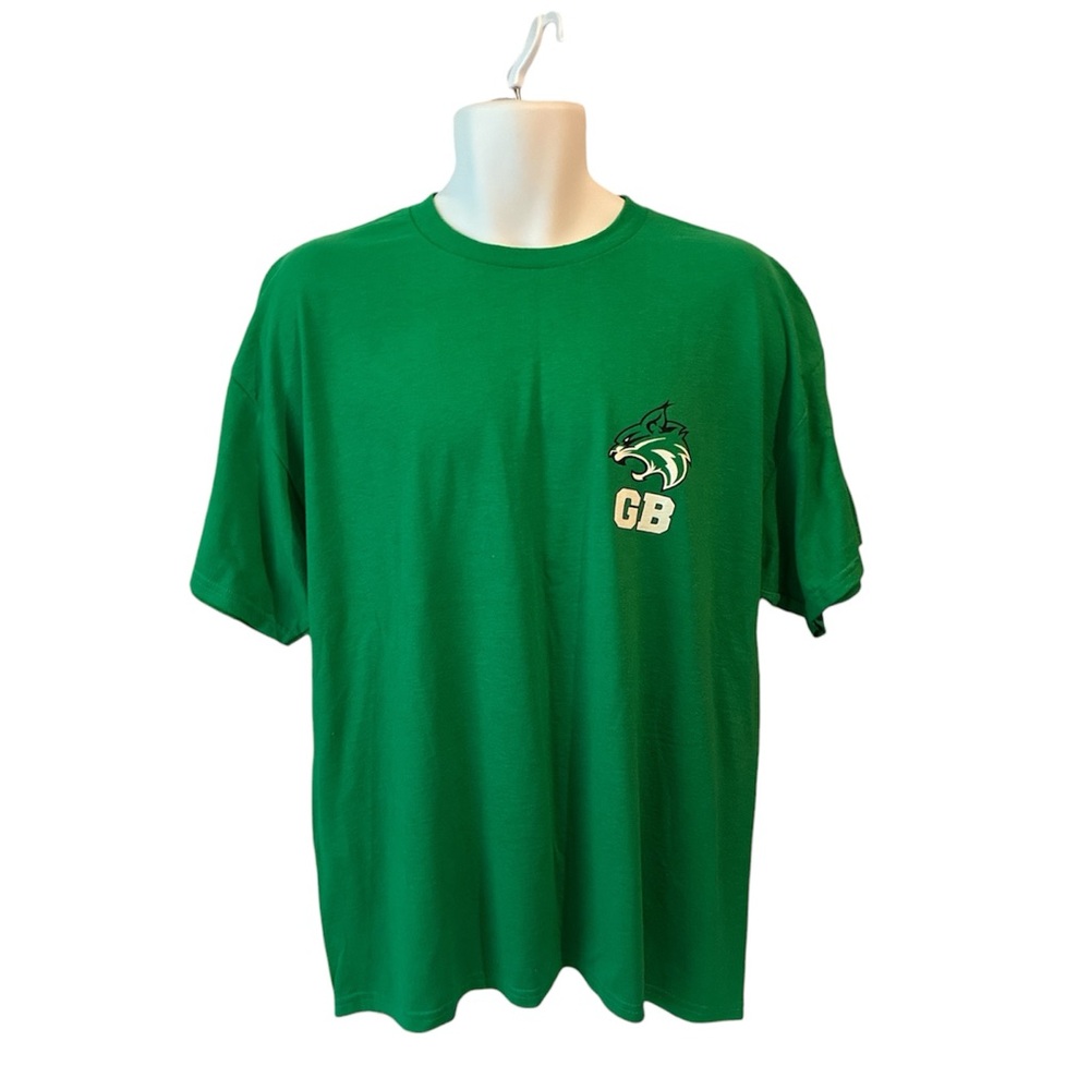 Gildan Dry Blend GB Wildcats Mens Green Short Sleeve T Shirt Size XLarge